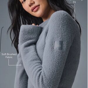 Alo Soft Brushed Gray Sweater